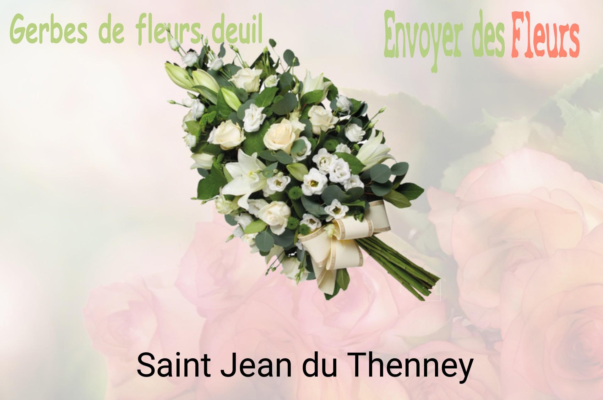 Gerbe de fleurs de deuil livrée à Saint-Jean-du-Thenney
